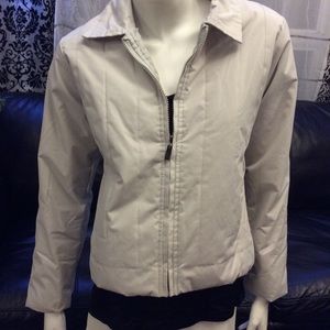 NWOT Gasoline beige zip front collared jacket